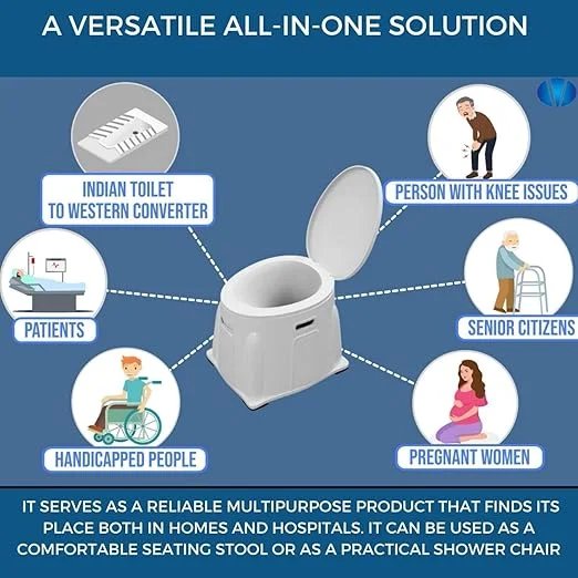 Commode Toilet Stool for Kids, Elder People and pregnant ladies