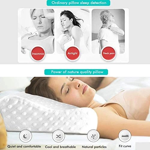 Memory Foam Cervical Contour Medical Pillow Orthopedic Pillow for Neck Back Pain Relief for Sleeping